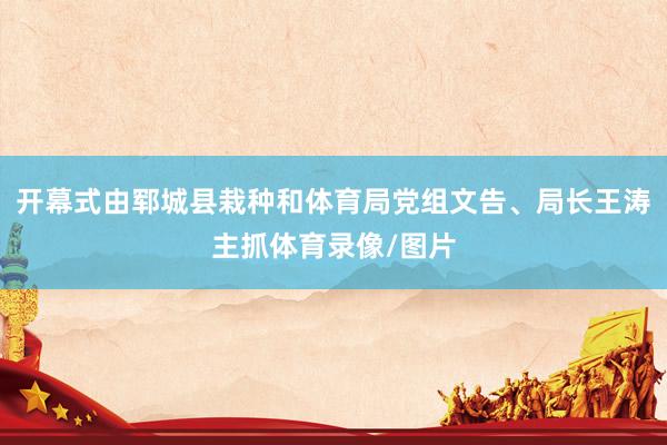 开幕式由郓城县栽种和体育局党组文告、局长王涛主抓体育录像/图片