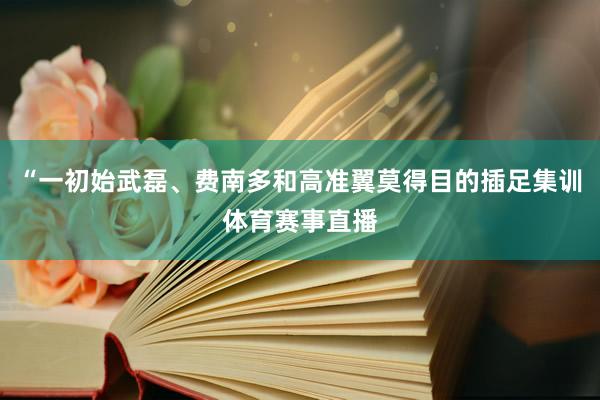 “一初始武磊、费南多和高准翼莫得目的插足集训体育赛事直播