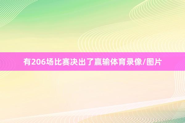 有206场比赛决出了赢输体育录像/图片